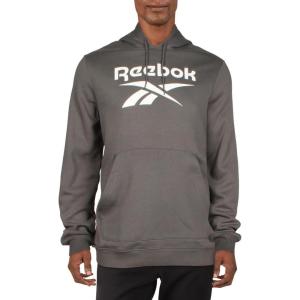 imageReebok Mens Big Logo HoodiePure GreyWhite Logo