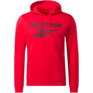 imageReebok Mens Big Logo HoodieVector RedBlack
