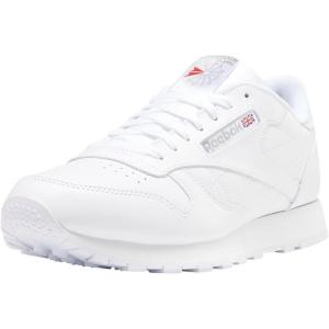 imageReebok Mens Classic Leather Sneaker USWhiteWhiteLT Grey 10