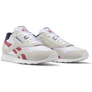 imageReebok Mens Classic Nylon ShoesWhiteFlash RedVector Navy