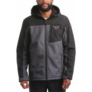 imageReebok Mens Jacket  Weather Resistant Fleece Lined Softshell Jacket Coat  Lightweight Casual Coat for Men MXXLCharcoal Grey