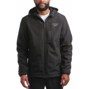 imageReebok Mens Jacket  Weather Resistant Fleece Lined Softshell Jacket Coat  Lightweight Casual Coat for Men MXXLJet Black