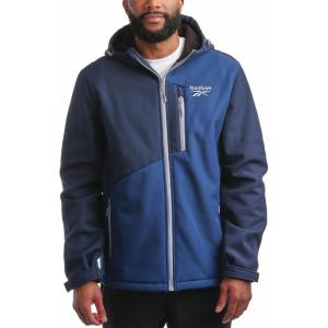 imageReebok Mens Jacket  Weather Resistant Fleece Lined Softshell Jacket Coat  Lightweight Casual Coat for Men MXXLVector Navy