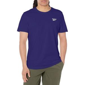 imageReebok Mens Small Logo TeeBold PurpleSmall Logo White
