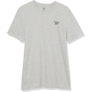 imageReebok Mens Small Logo TeeMedium Heather GreySmall Logo Black