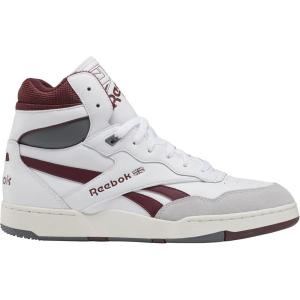 imageReebok UnisexAdult Bb4000 Ii Mid SneakerWhiteMaroonPure Grey