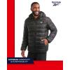 imageReebok Mens Jacket  Lightweight Hooded Quilted Puffer Coat  Warm Insulated Winter Jacket for Men S4XBlack