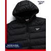 imageReebok Mens Jacket  Lightweight Hooded Quilted Puffer Coat  Warm Insulated Winter Jacket for Men S4XBlack