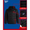imageReebok Mens Jacket  Lightweight Hooded Quilted Puffer Coat  Warm Insulated Winter Jacket for Men S4XBlack