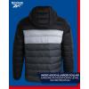 imageReebok Mens Jacket  Lightweight Hooded Quilted Puffer Coat  Warm Insulated Winter Jacket for Men S4XBlack Grey