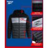imageReebok Mens Jacket  Lightweight Hooded Quilted Puffer Coat  Warm Insulated Winter Jacket for Men S4XBlack Grey