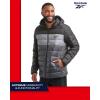 imageReebok Mens Jacket  Lightweight Hooded Quilted Puffer Coat  Warm Insulated Winter Jacket for Men S4XBlack Grey