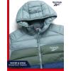 imageReebok Mens Jacket  Lightweight Hooded Quilted Puffer Coat  Warm Insulated Winter Jacket for Men S4XBlue Slate