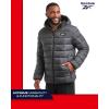 imageReebok Mens Jacket  Lightweight Hooded Quilted Puffer Coat  Warm Insulated Winter Jacket for Men S4XCharcoal Grey
