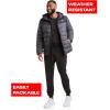 imageReebok Mens Jacket  Lightweight Hooded Quilted Puffer Coat  Warm Insulated Winter Jacket for Men S4XCharcoalBlack