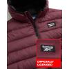 imageReebok Mens Jacket  Lightweight Hooded Quilted Puffer Coat  Warm Insulated Winter Jacket for Men S4XClassic Maroon