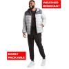 imageReebok Mens Jacket  Lightweight Hooded Quilted Puffer Coat  Warm Insulated Winter Jacket for Men S4XPure GreyCharcoal