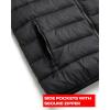 imageReebok Mens Jacket  Lightweight Hooded Quilted Puffer Coat  Warm Insulated Winter Jacket for Men S4XSolid Black