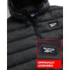 imageReebok Mens Jacket  Lightweight Hooded Quilted Puffer Coat  Warm Insulated Winter Jacket for Men S4XSolid Black