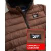 imageReebok Mens Jacket  Lightweight Hooded Quilted Puffer Coat  Warm Insulated Winter Jacket for Men S4XToffee