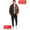imageReebok Mens Jacket  Lightweight Hooded Quilted Puffer Coat  Warm Insulated Winter Jacket for Men S4XToffee