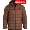 imageReebok Mens Jacket  Lightweight Hooded Quilted Puffer Coat  Warm Insulated Winter Jacket for Men S4XToffee