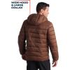 imageReebok Mens Jacket  Lightweight Hooded Quilted Puffer Coat  Warm Insulated Winter Jacket for Men S4XToffee