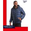 imageReebok Mens Jacket  Lightweight Hooded Quilted Puffer Coat  Warm Insulated Winter Jacket for Men S4XVector Navy