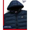 imageReebok Mens Jacket  Lightweight Hooded Quilted Puffer Coat  Warm Insulated Winter Jacket for Men S4XVector Navy
