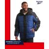 imageReebok Mens Winter Jacket  Heavyweight Quilted Puffer Parka Coat  Weather Resistant Ski Jacket for Men MXXLBatik BlueBlack