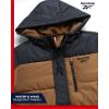 imageReebok Mens Winter Jacket  Heavyweight Quilted Puffer Parka Coat  Weather Resistant Ski Jacket for Men MXXLDark Khaki