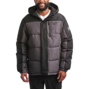 imageReebok Mens Winter Jacket  Heavyweight Quilted Puffer Parka Coat  Weather Resistant Ski Jacket for Men MXXLCharcoal GreyBlack
