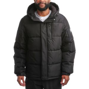imageReebok Mens Winter Jacket  Heavyweight Quilted Puffer Parka Coat  Weather Resistant Ski Jacket for Men MXXLJet Black