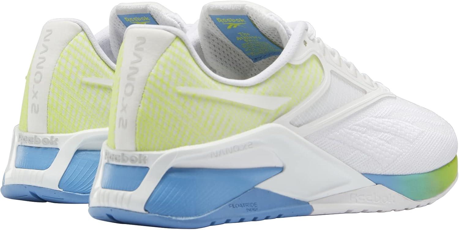 imageReebok Womens Nano X2 Cross Trainer SneakerCloud WhiteEssential BlueAcid Yellow