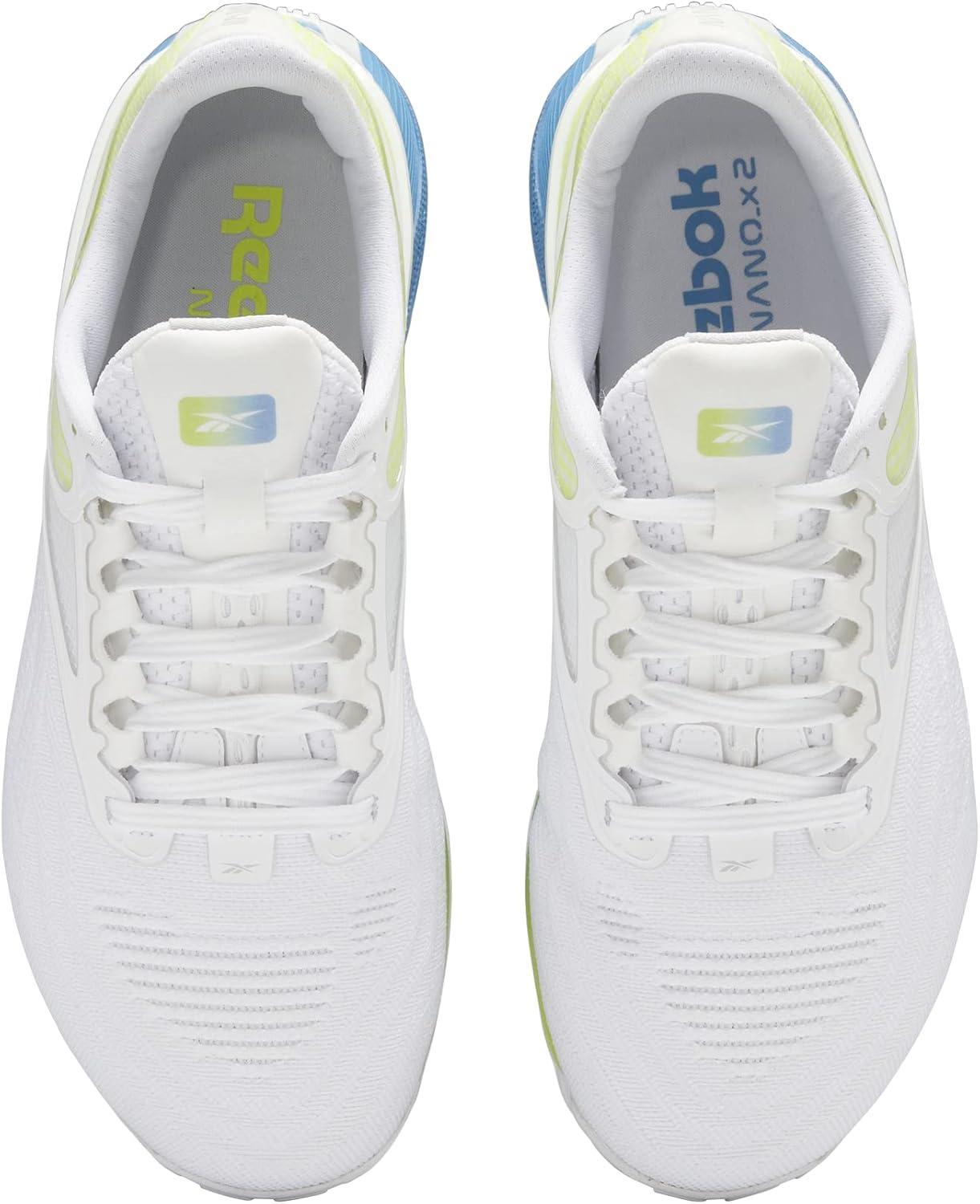 imageReebok Womens Nano X2 Cross Trainer SneakerCloud WhiteEssential BlueAcid Yellow