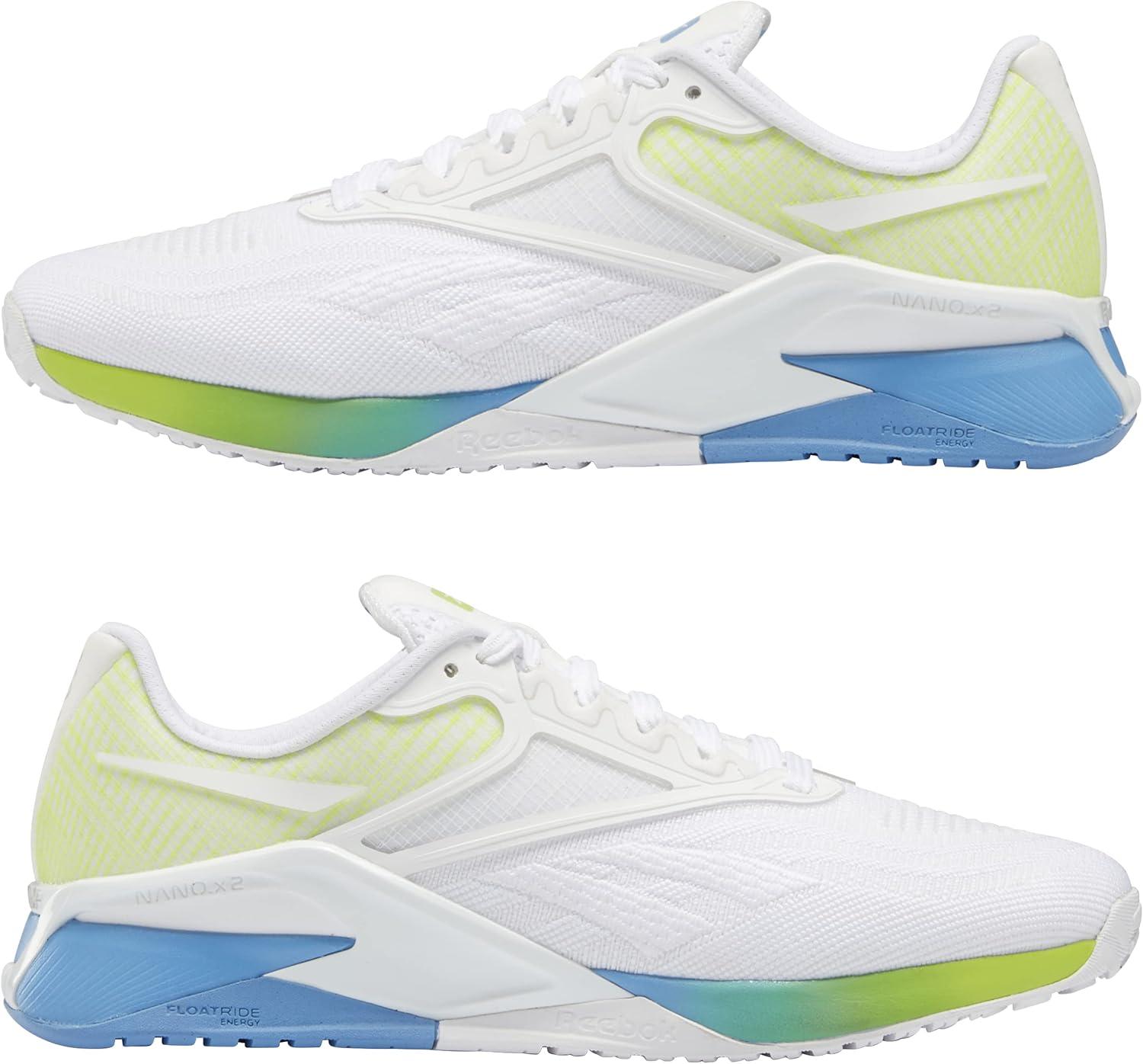 imageReebok Womens Nano X2 Cross Trainer SneakerCloud WhiteEssential BlueAcid Yellow