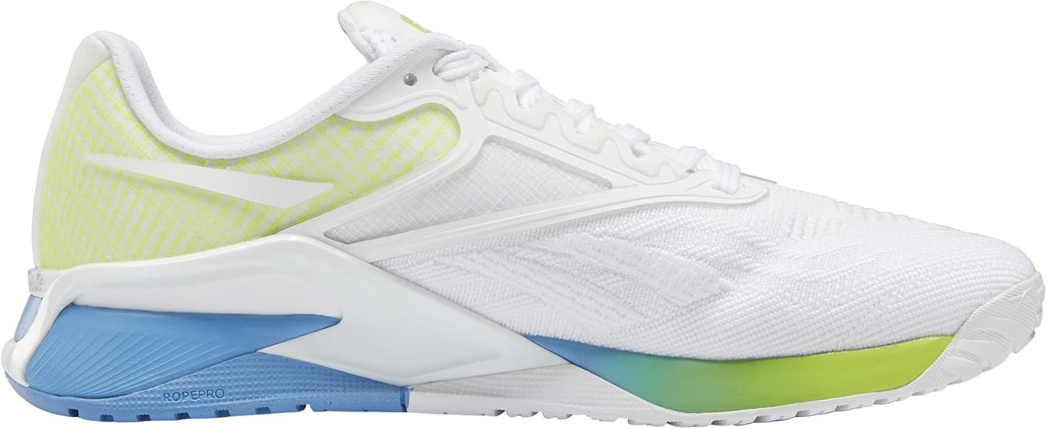 imageReebok Womens Nano X2 Cross Trainer SneakerCloud WhiteEssential BlueAcid Yellow