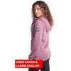 imageReebok Womens Active Sweatshirt  Performance Fleece Zip Hoodie Sweatshirt  Dry Fit Performance Outerwear for Women SXLDusty Rose