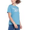 imageReebok Womens Big Logo TeeEssential BlueWhite Logo