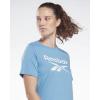 imageReebok Womens Big Logo TeeSteely Blue