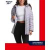 imageReebok Womens Jacket  Lightweight Quilted Puffer Parka Coat with Flex Stretch Panels  Casual Jacket for Women SXLDove Grey