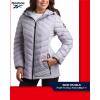 imageReebok Womens Jacket  Lightweight Quilted Puffer Parka Coat with Flex Stretch Panels  Casual Jacket for Women SXLDove Grey