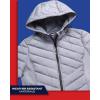 imageReebok Womens Jacket  Lightweight Quilted Puffer Parka Coat with Flex Stretch Panels  Casual Jacket for Women SXLDove Grey