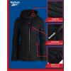 imageReebok Womens Jacket  Lightweight Quilted Puffer Parka Coat with Flex Stretch Panels  Casual Jacket for Women SXLJet Black