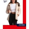 imageReebok Womens Jacket  Lightweight Quilted Puffer Parka Coat with Flex Stretch Panels  Casual Jacket for Women SXLOatmeal