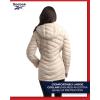 imageReebok Womens Jacket  Lightweight Quilted Puffer Parka Coat with Flex Stretch Panels  Casual Jacket for Women SXLOatmeal