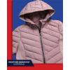 imageReebok Womens Jacket  Lightweight Quilted Puffer Parka Coat with Flex Stretch Panels  Casual Jacket for Women SXLRose Pink