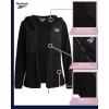 imageReebok Womens Jacket  Polar Fleece Sweatshirt Jacket  Lightweight Coat for Women SXLJet Black