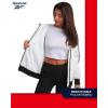 imageReebok Womens Jacket  Weather Resistant Fleece Lined Windbreaker Jackets for Women  Cozy Zip Up Hoodie Jacket SXLWhiteBlack Trim