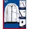 imageReebok Womens Jacket  Weather Resistant Fleece Lined Windbreaker Jackets for Women  Cozy Zip Up Hoodie Jacket SXLWhiteBlack Trim